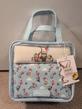 Primark Light Blue Pixar 'Up' 3 Piece Make Up Cosmetic Bags ✨See Callout✨